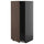 METOD - METOD High cabinet for fridge/freezer, black-grey/Sinarp brown, 60x60x140 cm