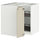 METOD corner base cabinet with carousel, white/Havstorp beige, 88x88 cm