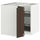 METOD - Corner cabinet/swivel unit, white/Sinarp brown, 88x88 cm - Width: 87.5 cmHeight: 88.0 cmBracket depth: 87.5 cmBracket height: 80.0 cm