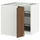 METOD - Corner cabinet/swivel unit, white/brown walnut effect, 88x88 cm - Width: 87.5 cmHeight: 88.0 cmBracket depth: 87.5 cmBracket height: 80.0 cm