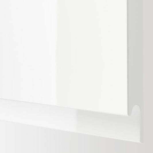 METOD - Corner cabinet/swivel unit, white/Voxtorp glossy/white, 88x88 cm - Width: 87.5 cmDepth: 89.6 cmHeight: 88.0 cmFrame depth: 87.5 cmFrame height: 80.0 cm