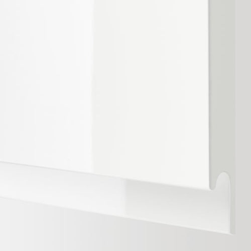 METOD - Corner cabinet/swivel unit, white/Voxtorp glossy/white, 88x88 cm - Width: 87.5 cmDepth: 89.6 cmHeight: 88.0 cmFrame depth: 87.5 cmFrame height: 80.0 cm