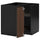 METOD - METOD Corner base cabinet with carousel, black-grey/Sinarp brown, 88x88 cm