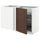 METOD - Corner/base cabinet/pull-out basket, white/Sinarp brown, 128x68 cm - Width: 127.5 cm Depth: 67.5 cm Height: 88.0 cm Structure height: 80.0 cm.