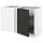 METOD - Angular/base cabinet/storage drawer, white/Upplöv matte anthracite, 128x68 cm - Width: 127.5 cm Depth: 67.5 cm Height: 88.0 cm Structure height: 80.0 cm.