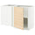 METOD - Corner cabinet with shelf, white/Askersund light ash effect, 128x68 cm - Width: 127.5 cmDepth: 67.5 cmHeight: 88.0 cmFrame height: 80.0 cm