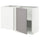 METOD corner base cabinet with shelf, white/Bodbyn grey, 127.5x80.0x67.5 cm