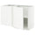 METOD - Corner base cabinet with shelf, white Enköping/white wood effect, 128x68 cm - Width: 127.5 cm Depth: 67.5 cm Height: 88.0 cm Structure height: 80.0 cm.