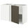 METOD - Corner base cabinet with shelf, white/Havstorp brown-beige, 128x68 cm - Width: 127.5 cm Depth: 67.5 cm Height: 88.0 cm Height of structure: 80.0 cm.