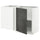 METOD - Corner base cabinet with shelf, white/Kalhyttan dark grey concrete effect, 128x68 cm - Width: 127.5 cm Depth: 67.5 cm Height: 88.0 cm Height of structure: 80.0 cm.