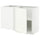 METOD - Corner cabinet with shelf, white/Vallstena white, 128x68 cm - Width: 127.5 cmDepth: 67.5 cmHeight: 88.0 cmFrame height: 80.0 cm