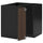 METOD - METOD Corner base cabinet with shelf, black-grey/Sinarp brown, 88x88 cm