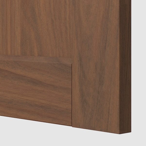 Ikea METOD - Base cabinet with wire baskets, black Enköping/brown walnut effect, 60x60 cm