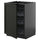 METOD base cabinet with wire baskets, black-grey/Lerhyttan black stained, 60x60 cm