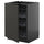 METOD Base unit with sliding baskets, black-grey/Nickebo anthracite matt, 60x60 cm