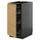 METOD - METOD Base cabinet with wire baskets, black-grey/Voxtorp oak effect, 40x60 cm