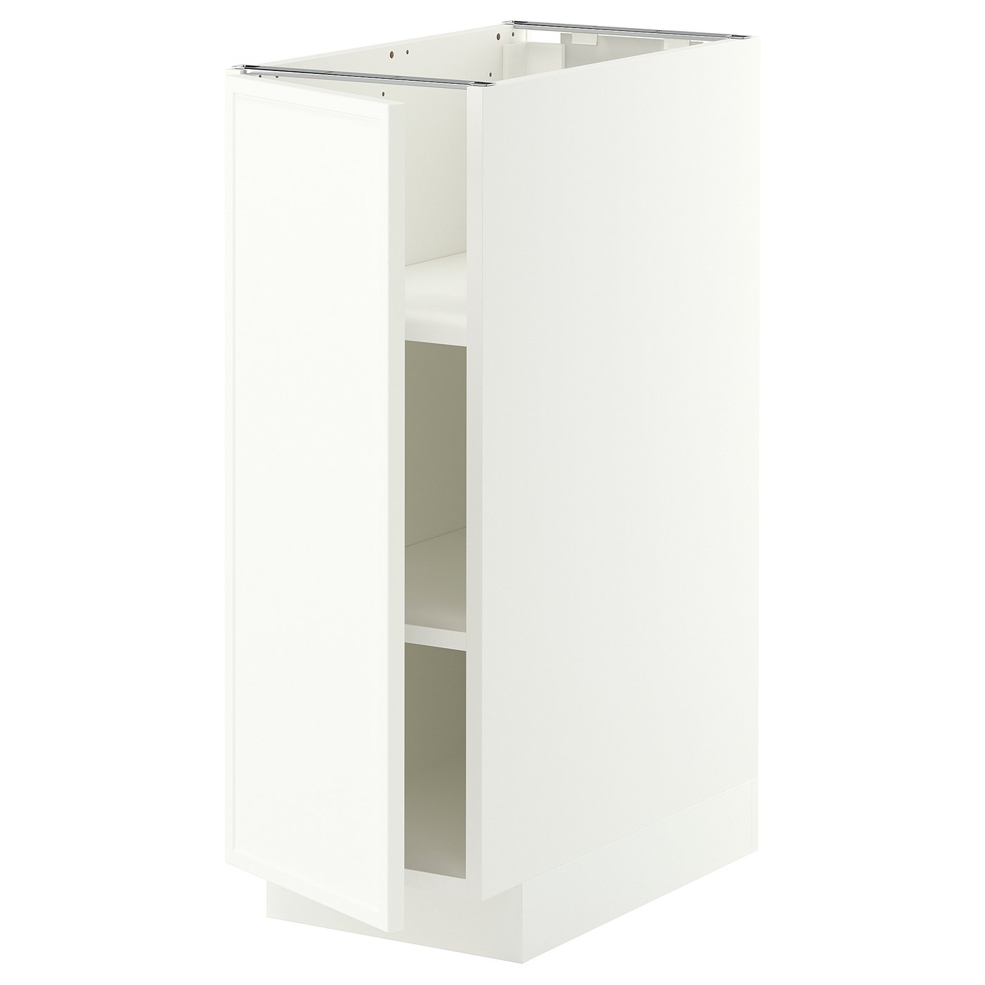 METOD base cabinet with shelves, white/Aspudden matt white, 30x60 cm