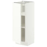 METOD base cabinet with shelves, white/Aspudden matt white, 30x37 cm