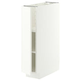 METOD base cabinet with shelves, white/Aspudden matt white, 20x60 cm