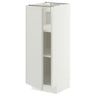 METOD base cabinet with shelves, white/Aspudden light grey, 30x37 cm