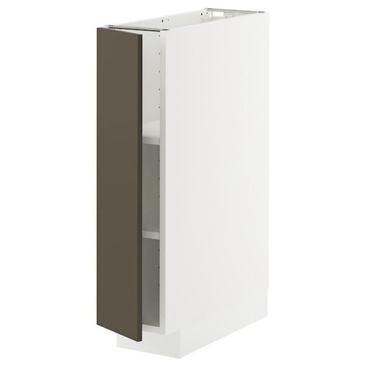 Ikea METOD - Base cabinet with shelves, white/Havstorp brown-beige, 20x60 cm