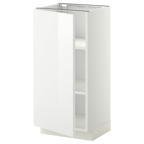 METOD - METOD Base cabinet with shelves, white/Ringhult white, 40x37 cm