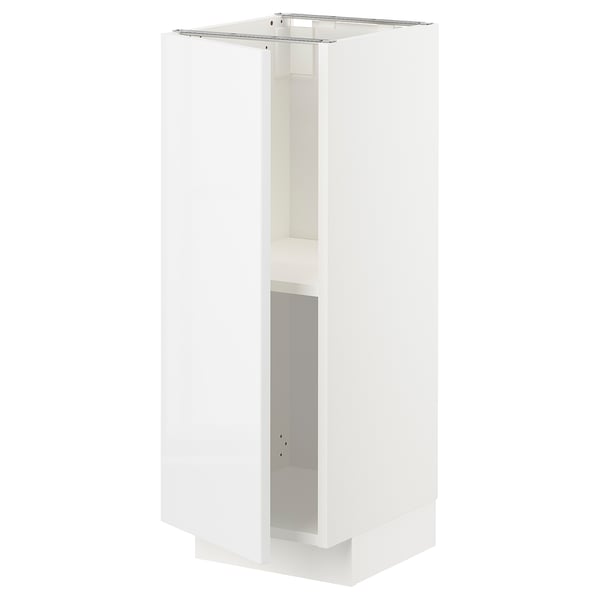 METOD base cabinet with shelves, white/Ringhult white, 30x37 cm