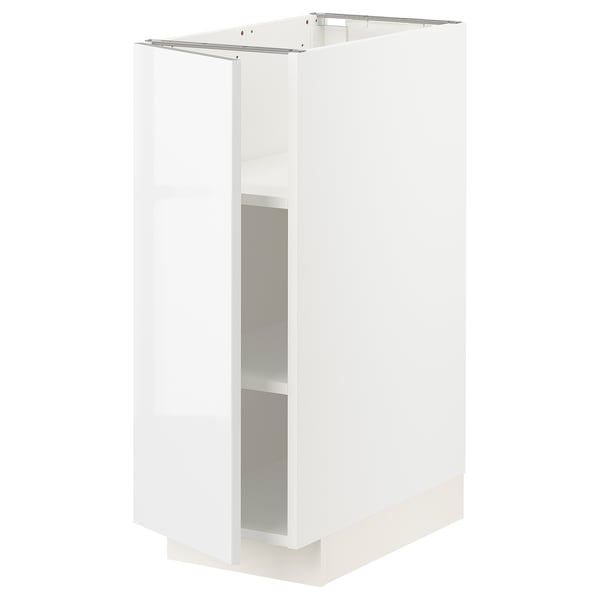 METOD base cabinet with shelves, white/Ringhult white, 30x60 cm