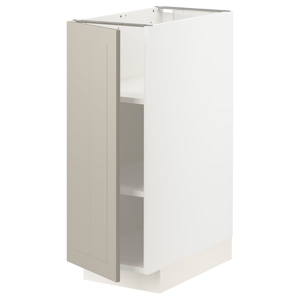 METOD - METOD Base cabinet with shelves, white/Stensund beige, 30x60 cm