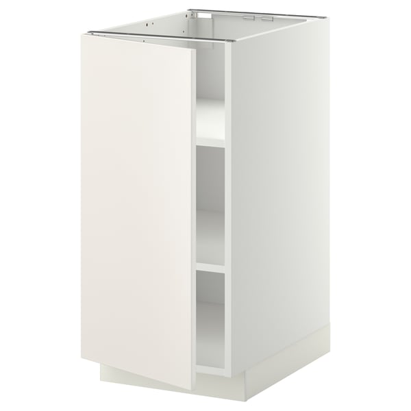METOD - METOD Base cabinet with shelves, white/Veddinge white, 40x60 cm