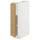 METOD - METOD Base cabinet with shelves, white/Voxtorp oak effect, 20x60 cm