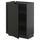 METOD base cabinet with shelves, black-grey/Lerhyttan black stained, 60x37 cm