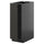 METOD - METOD Base cabinet with shelves, black-grey/Nickebo matt anthracite, 30x60 cm