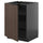 METOD Base cabinet with shelves, black-grey/Sinarp brown, 60x60 cm