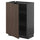 METOD Base cabinet with shelves, black-grey/Sinarp brown, 60x37 cm