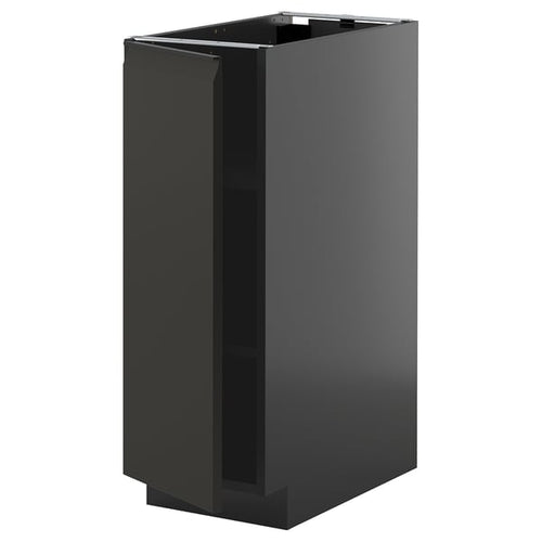 METOD - METOD Base cabinet with shelves, black-grey/Upplöv matt anthracite, 30x60 cm