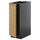 METOD - METOD Base cabinet with shelves, black-grey/Voxtorp oak effect, 30x60 cm