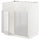 METOD base cab f BREDSJÖN dbl bowl sink, white/Ringhult light grey, 80x60 cm