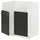 METOD base cab f BREDSJÖN dbl bowl sink, white/Upplöv matt anthracite, 80x60 cm