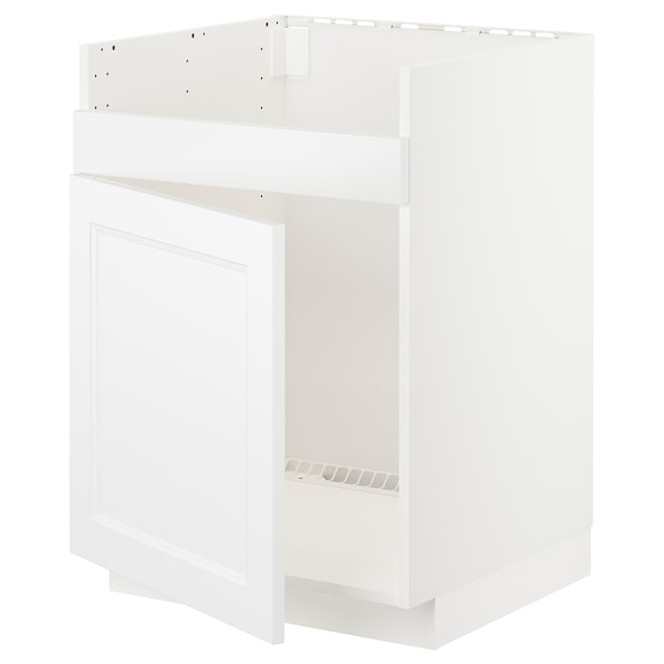 METOD - Base cab f HAVSEN single bowl sink, white/Axstad matt white, 60x60 cm