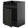 METOD base cab f HAVSEN single bowl sink, black-grey/Lerhyttan black stained, 60x60 cm
