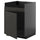 METOD - METOD Base cab f HAVSEN single bowl sink, black-grey/Nickebo matt anthracite, 60x60 cm