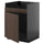 METOD - METOD Base cab f HAVSEN single bowl sink, black-grey/Sinarp brown, 60x60 cm