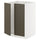 METOD base cabinet for sink + 2 doors, white/Havstorp brown-beige, 60x60 cm