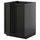 METOD - METOD Base cabinet for sink + 2 doors, black-grey/Lerhyttan black stained, 60x60 cm