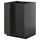 METOD - METOD Base cabinet for sink + 2 doors, black-grey/Nickebo matt anthracite, 60x60 cm