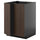 METOD - METOD Base cabinet for sink + 2 doors, black-grey/Sinarp brown, 60x60 cm