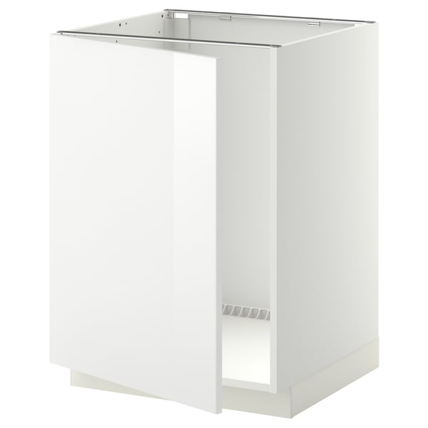 METOD base cabinet for sink, white/Ringhult white, 60x60 cm