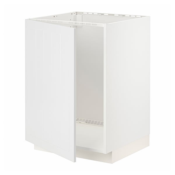 METOD base cabinet for sink, white/Stensund white, 60x60 cm