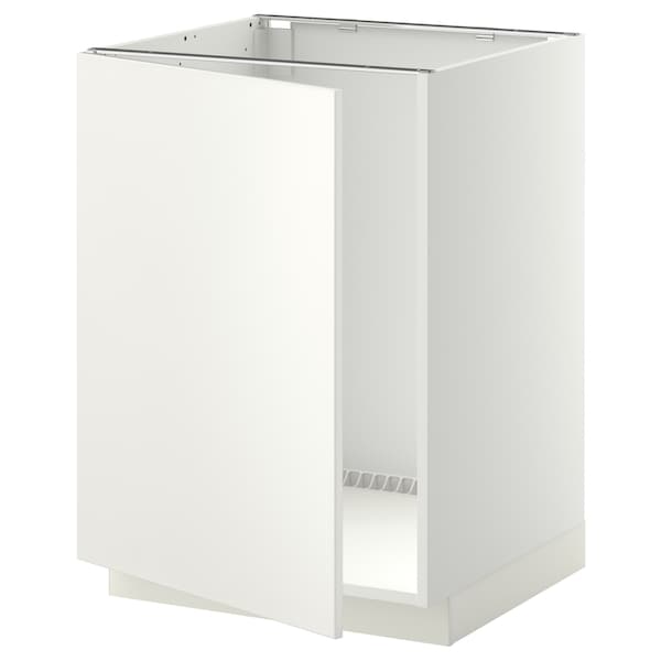 METOD - Base cabinet for sink, white/Veddinge white, 60x60 cm